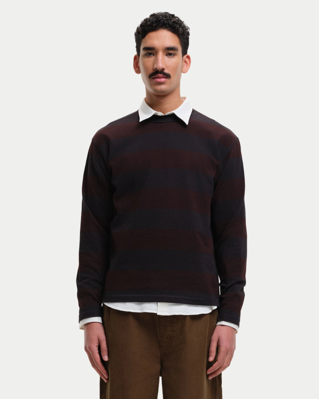 Castart Obel Long Sleeve T-shirt Black/Burgundy, Regular fit zwart t-shirt van 100% katoen | Stuen Store Tilburg