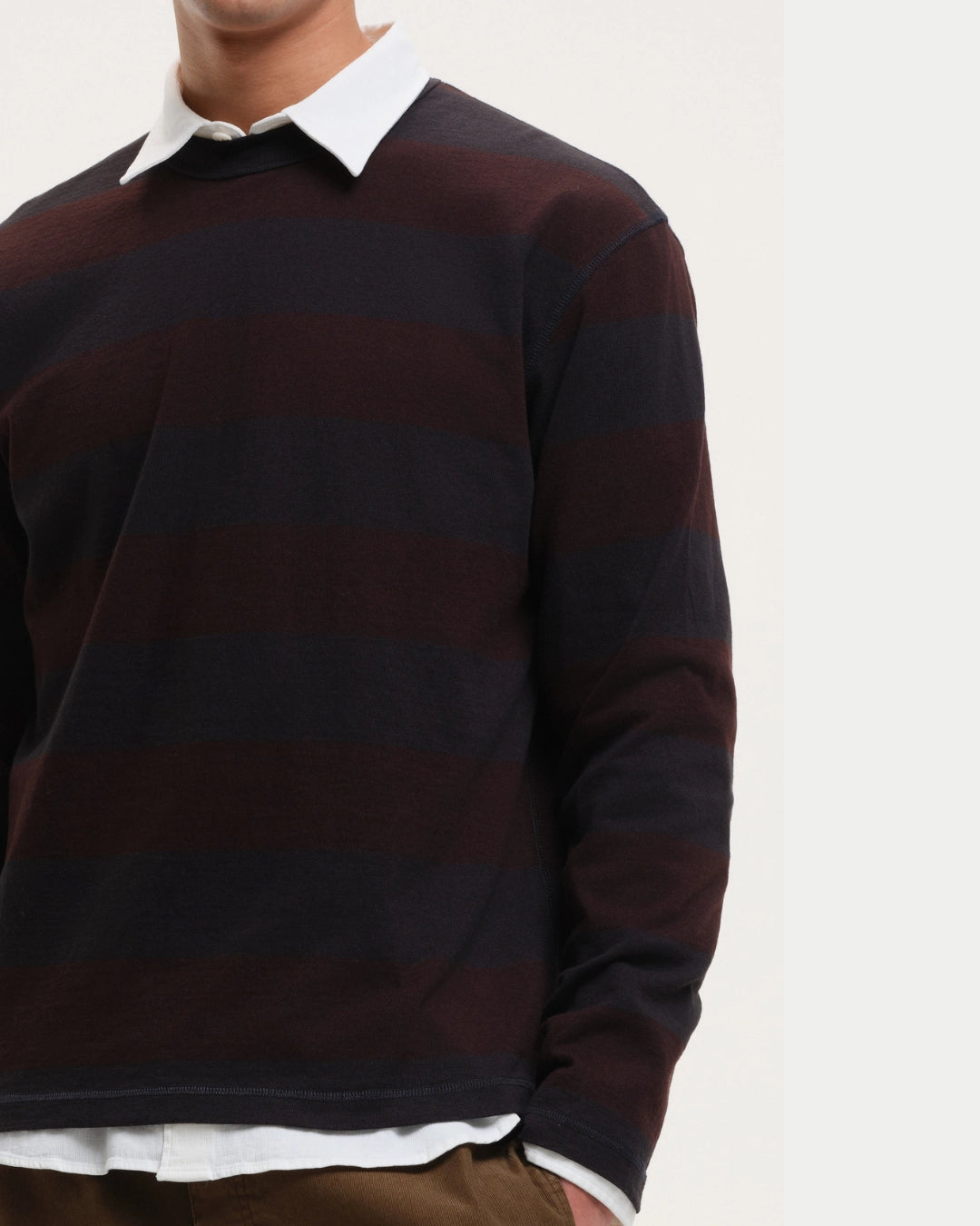 Castart Obel Long Sleeve T-shirt Black/Burgundy, Regular fit zwart t-shirt van 100% katoen | Stuen Store Tilburg