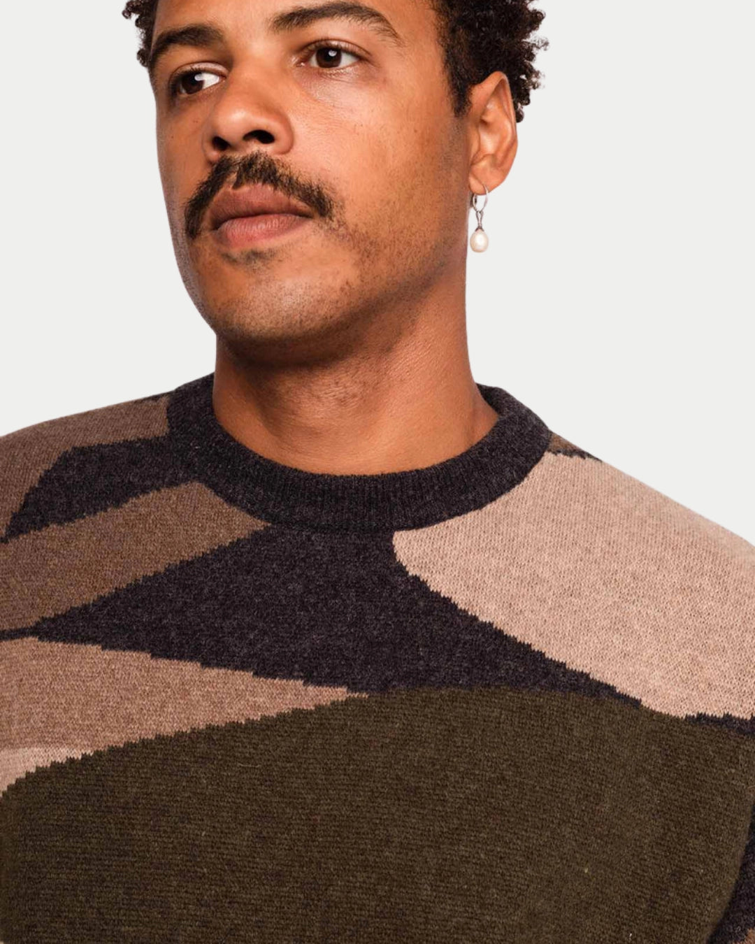 Olow Pinhal Knitwear Pull Motif, Beige sweater | Stuen Store Tilburg