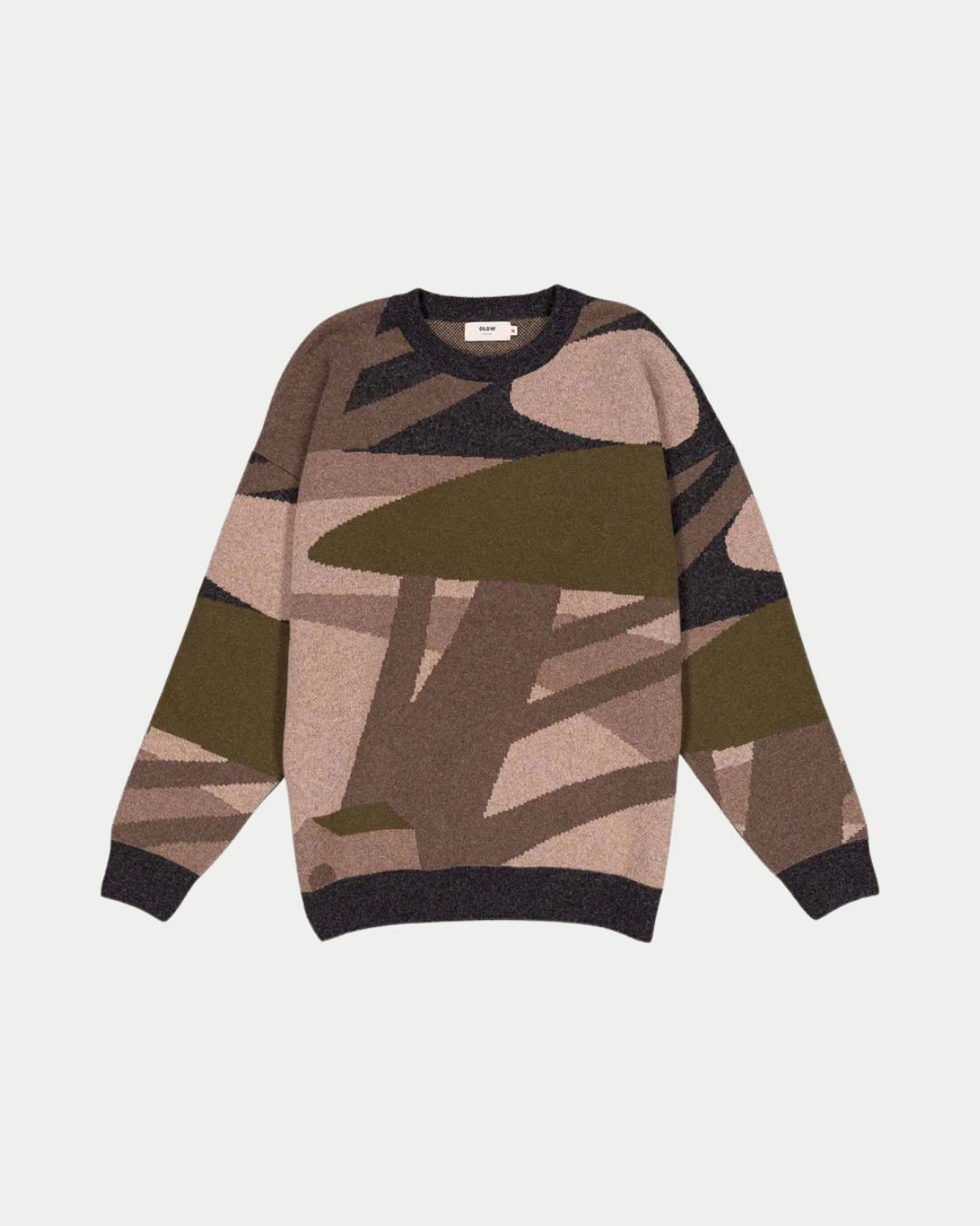 Olow Pinhal Knitwear Pull Motif, Beige sweater | Stuen Store Tilburg