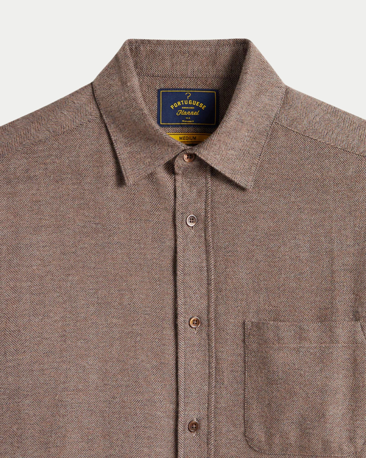 Portuguese Flannel Espiga Brown — heerlijke flanellen shirts worden al 4 generaties Overhemd | Stuen Store Tilburg