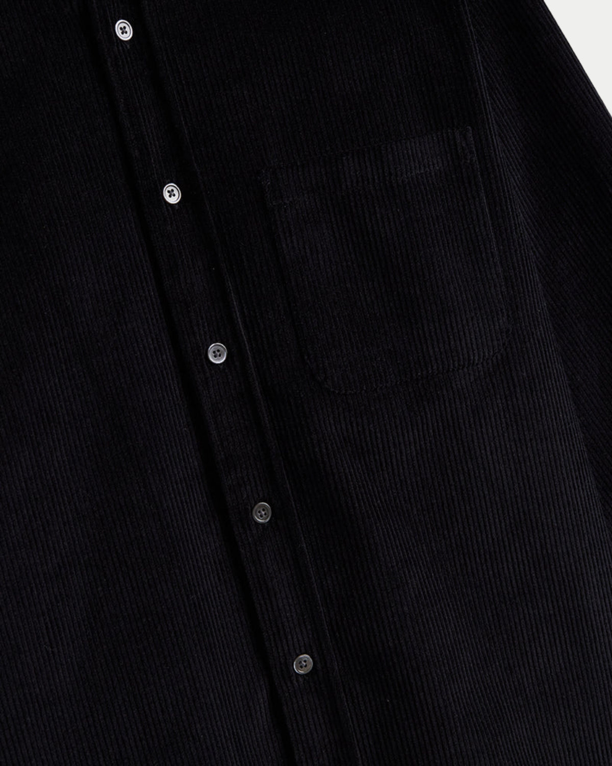 Portuguese Flannel Lobo 2.0 Black — geribde flanellen shirts worden al 4 generaties Overhemd | Stuen Store Tilburg