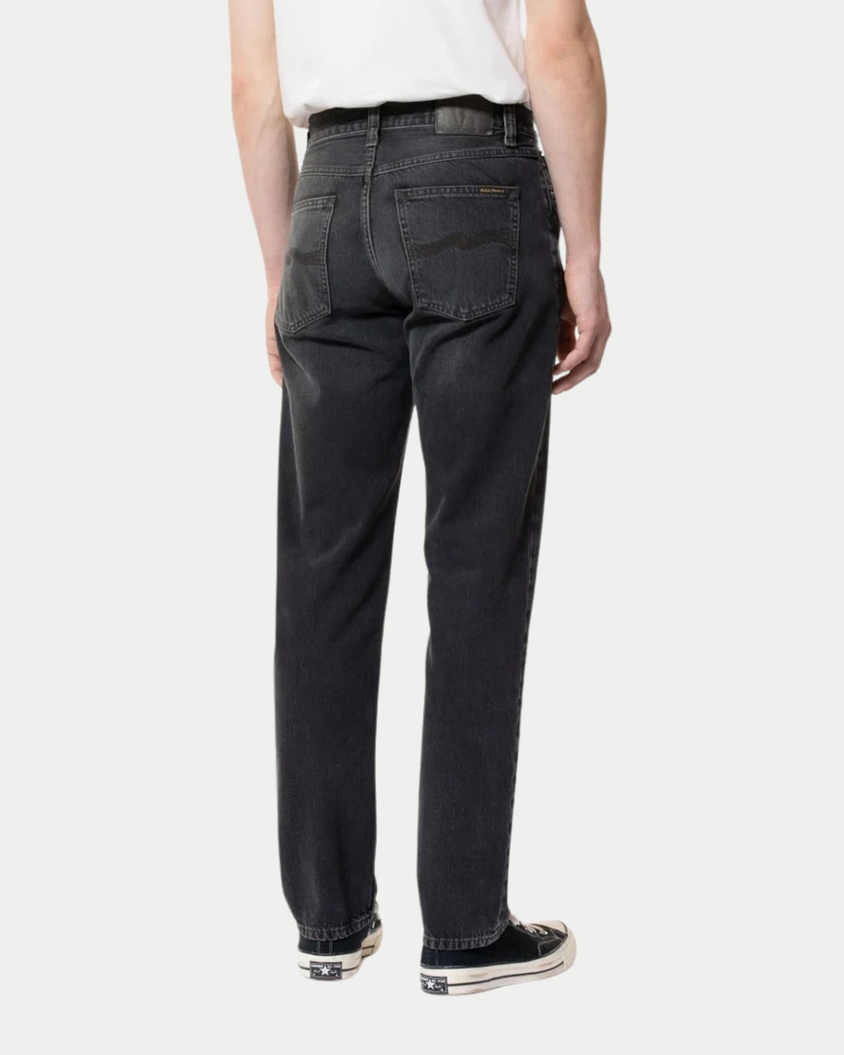 Nudie Jeans Rad Rufus Vintage Black — High-waist regular fit, 100% biologisch katoen Jeans | Stuen Store Tilburg