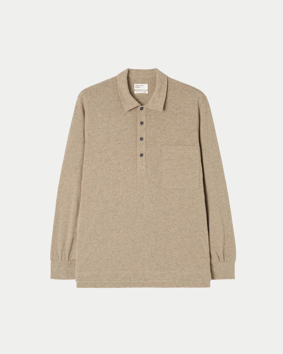 Universal Works Recycled Pullover Shirt Dark Sand, Beige jas | Stuen Store Tilburg