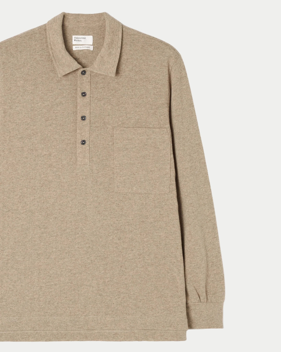 Universal Works Recycled Pullover Shirt Dark Sand, Beige jas | Stuen Store Tilburg