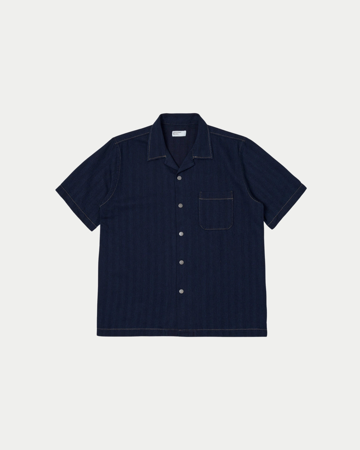 Universal Works Road Shirt Herringbone Indigo - Stuen Store Tilburg | De beste herenkleding en -accessoires in Tilburg