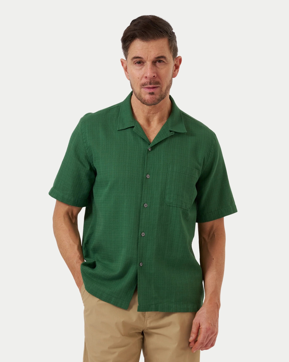 Universal Works Road Shirt Letts Cotton Green - Stuen Store Tilburg | De beste herenkleding en -accessoires in Tilburg