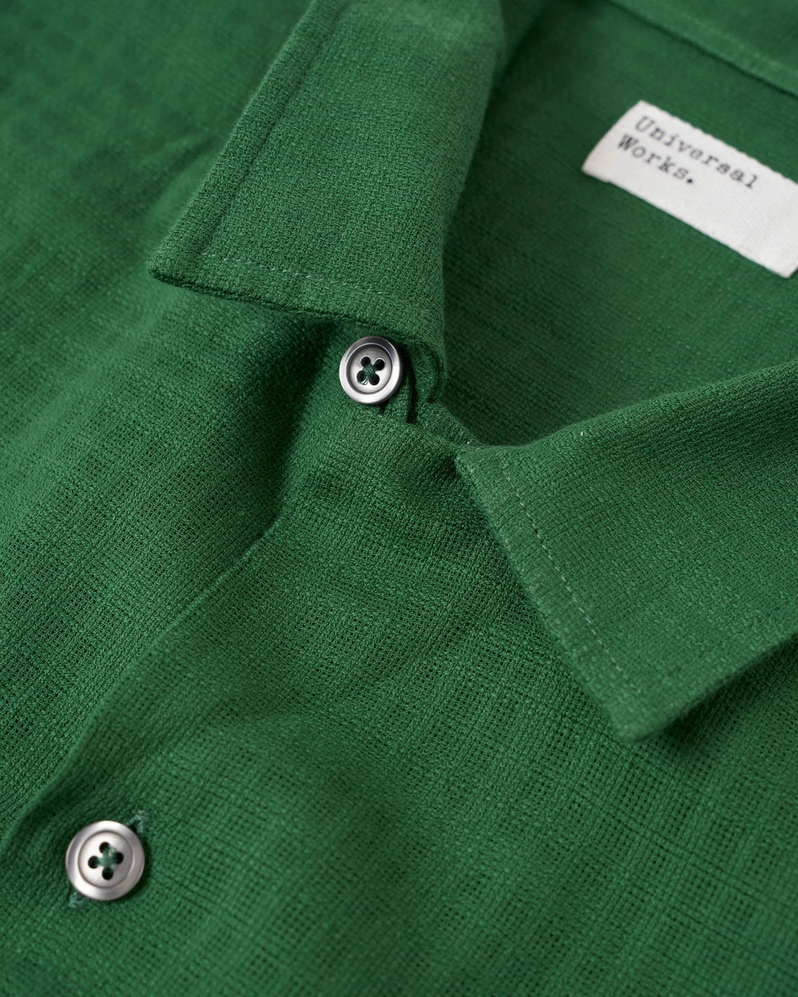 Universal Works Road Shirt Letts Cotton Green - Stuen Store Tilburg | De beste herenkleding en -accessoires in Tilburg