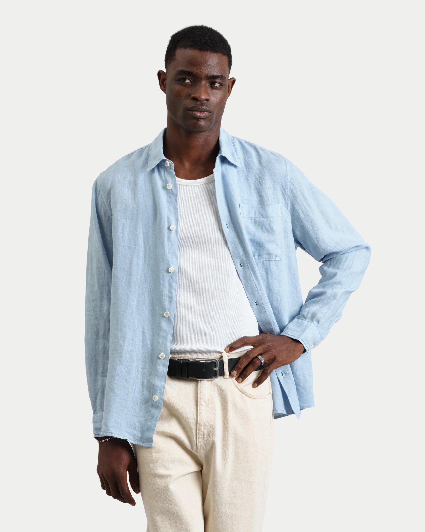 Rove Linen Shirt Light Blue