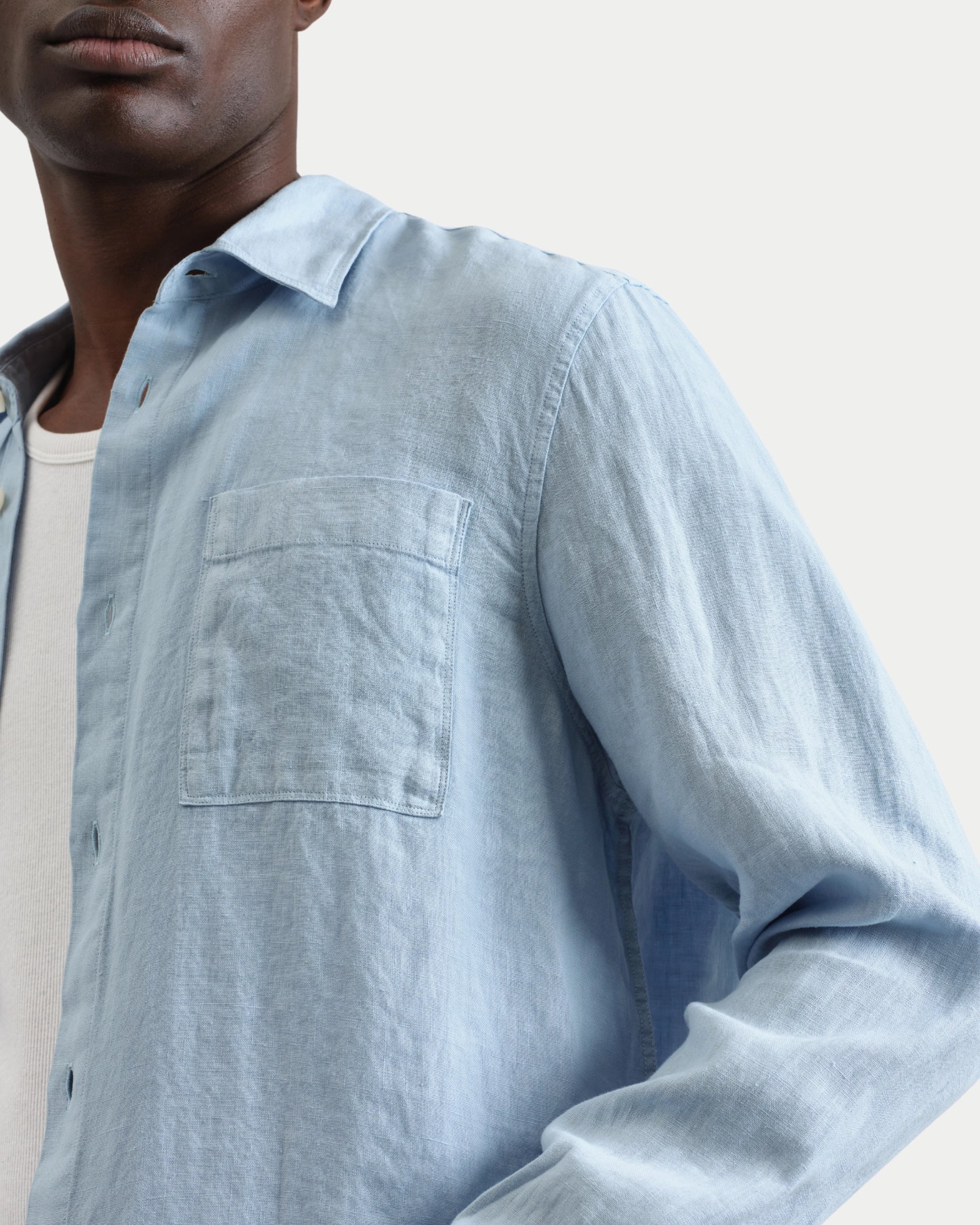 Rove Linen Shirt Light Blue