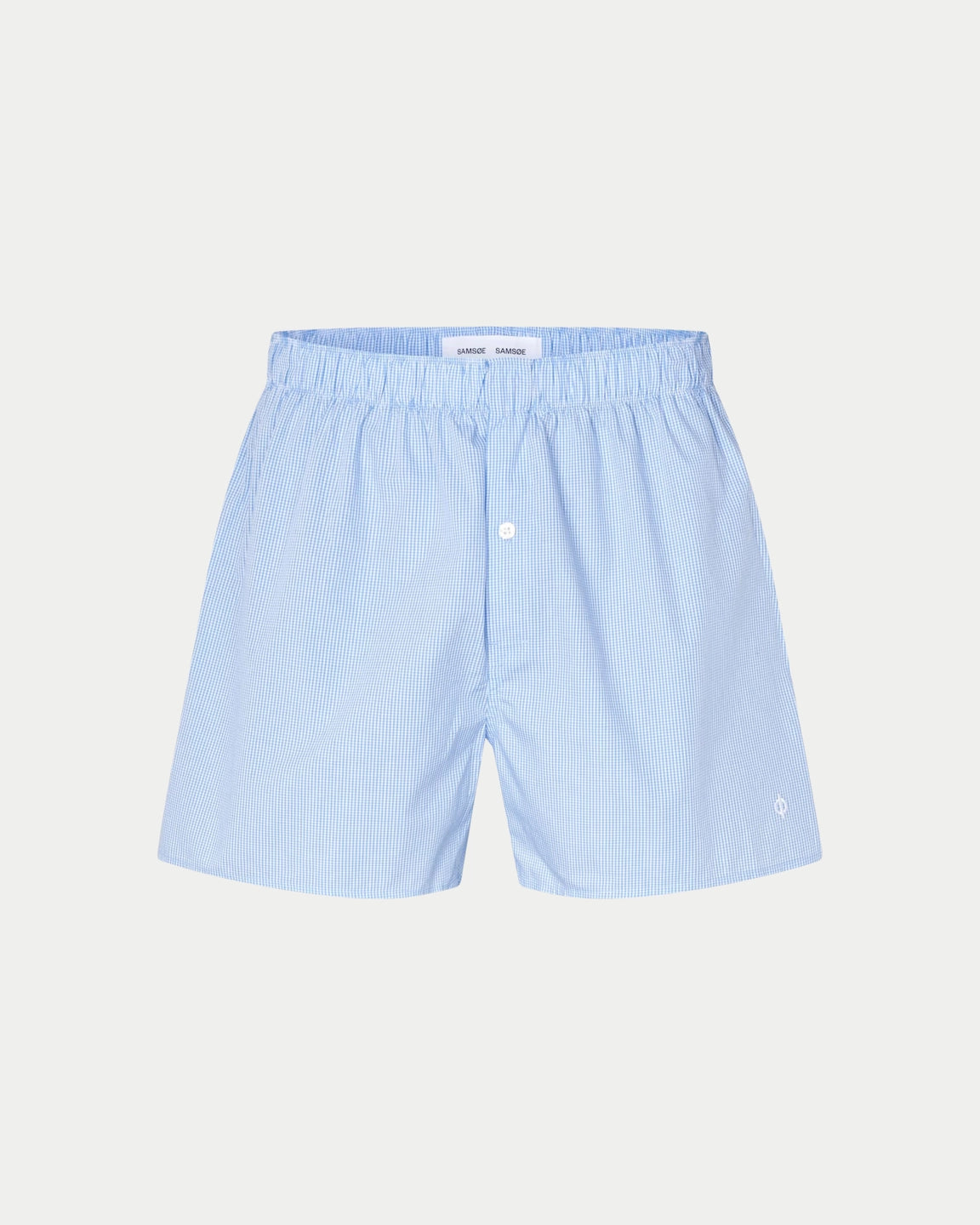 Samsøe Samsøe Satyson Boxer 2-pack Light Blue Striped/C — Normale pasvorm, zacht 100% biologisch katoen | Stuen Store Tilburg