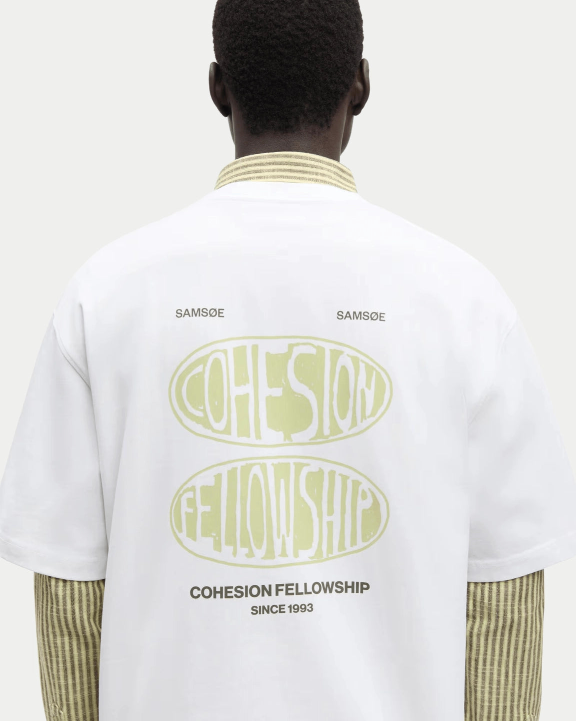 Samsøe Samsøe Sacohen T-Shirt Green Stamp - Stuen Store Tilburg | De beste herenkleding en -accessoires