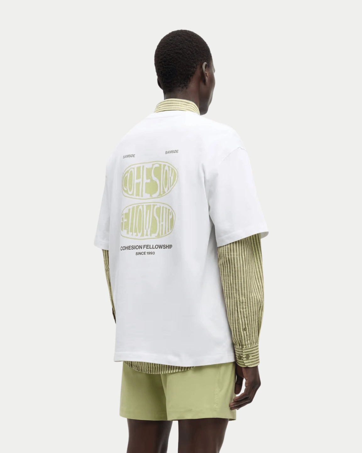 Samsøe Samsøe Sacohen T-Shirt Green Stamp - Stuen Store Tilburg | De beste herenkleding en -accessoires