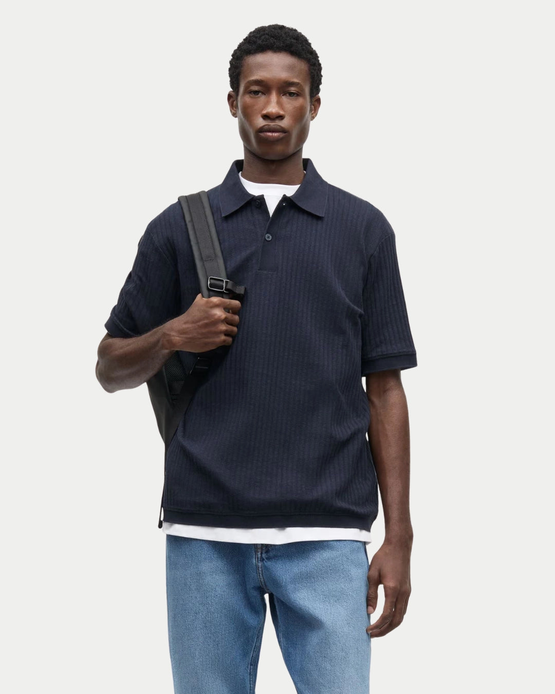 Sarowan Strickpolo Insignia Blau