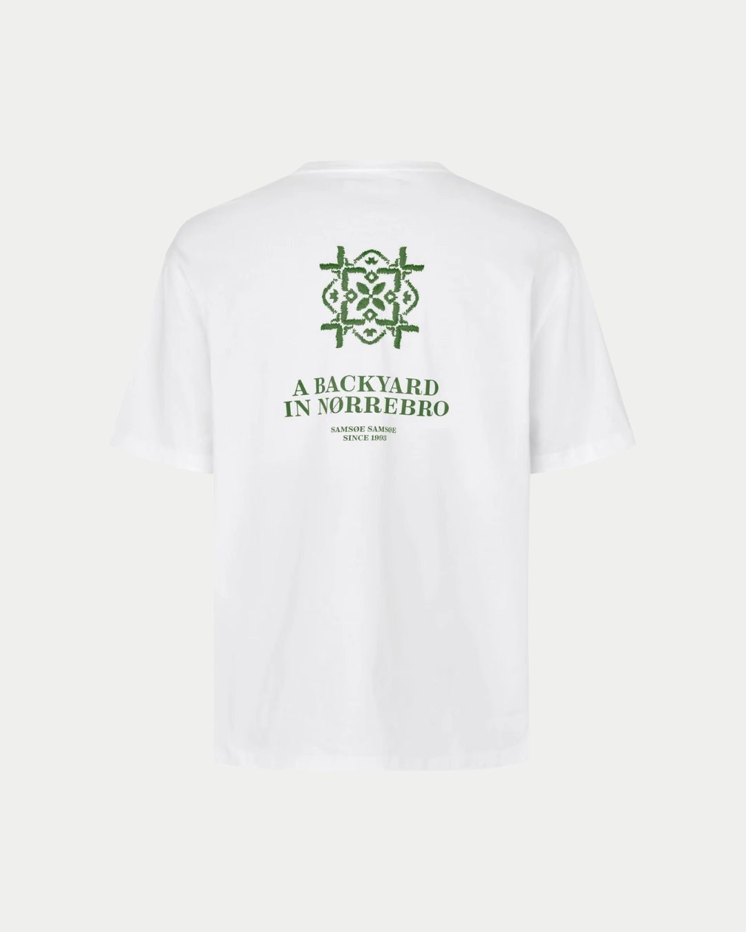 Samsøe Samsøe Sajes T-Shirt Green Tile, Groen t-shirt van 100% biologisch katoen | Stuen Store Tilburg