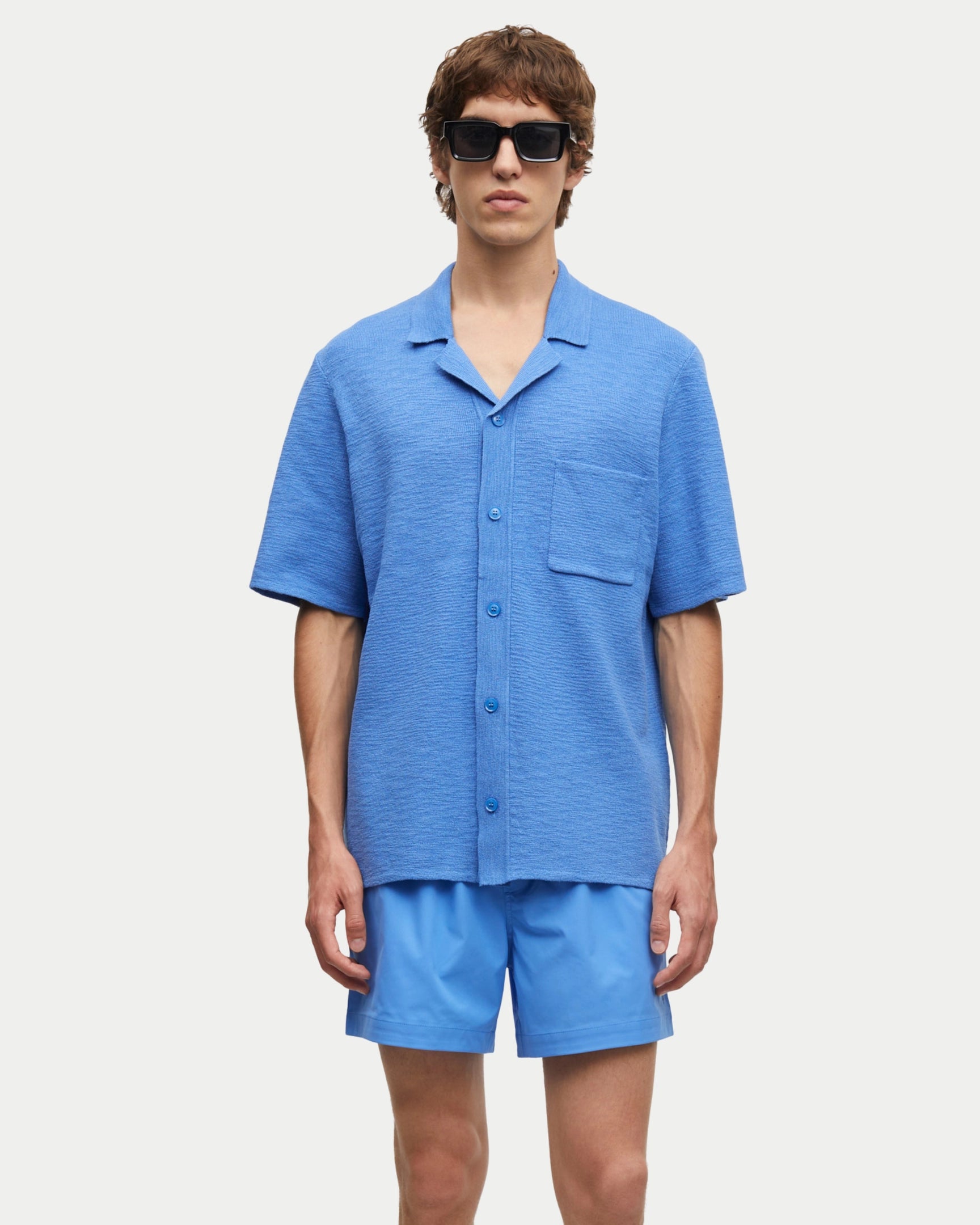 Salarry Shirt Blue Jasper