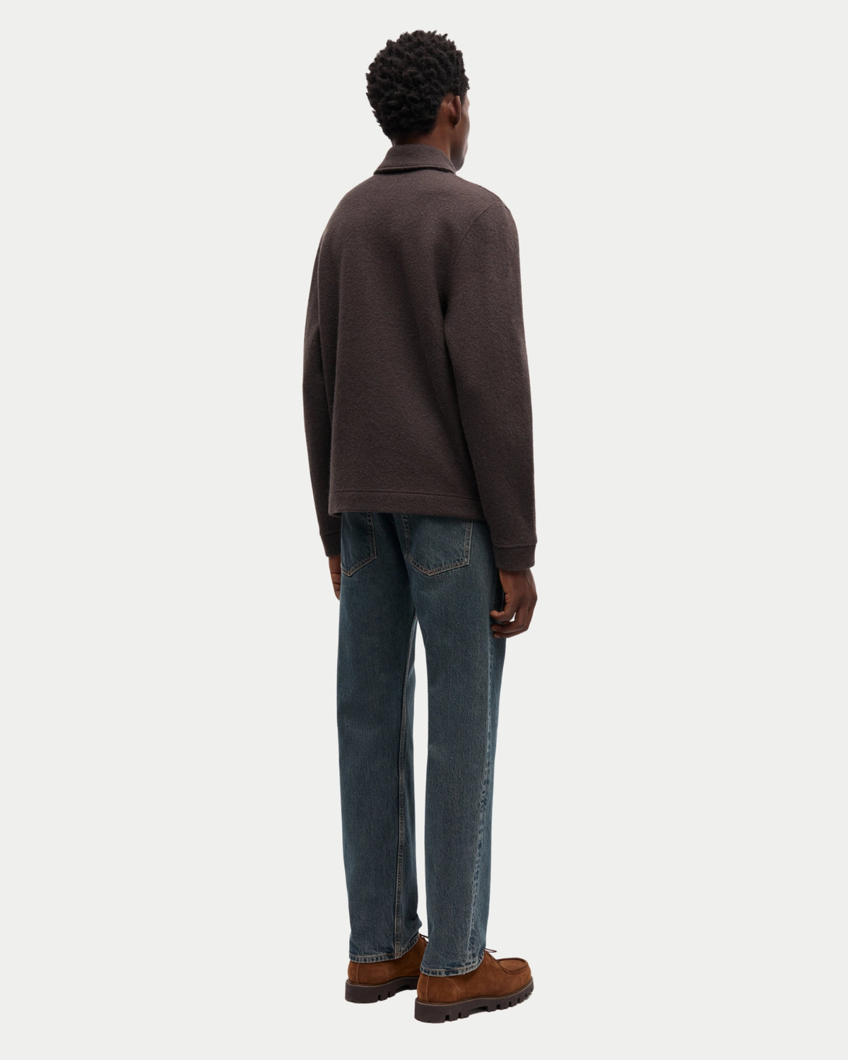 Samsøe Samsøe Hannes Full Zip Turkish Coffee — Wol Overshirt | Stuen Store Tilburg