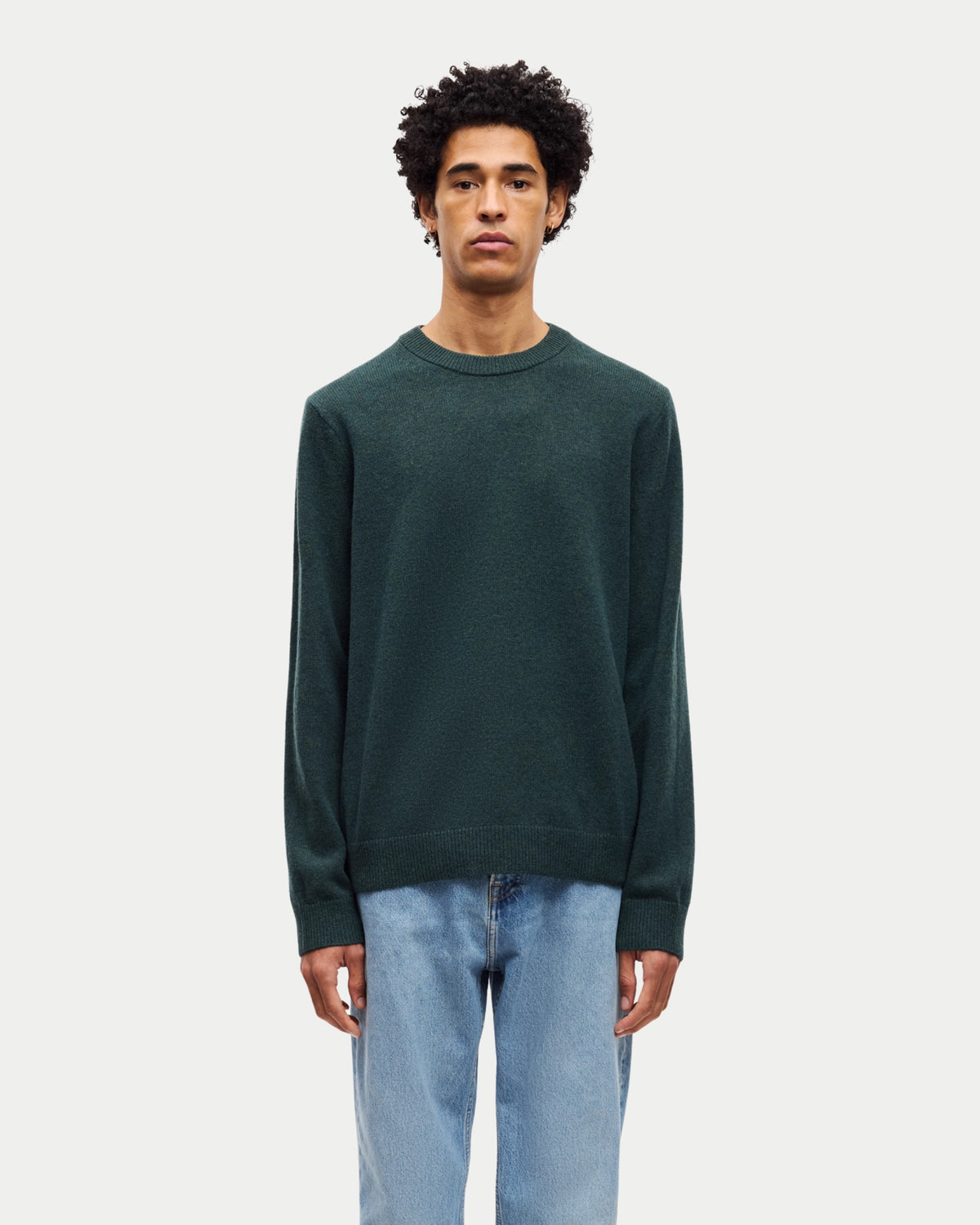 Samsøe Samsøe Isak Knit Sweater Green Gables — 100% merino wol | Stuen Store Tilburg