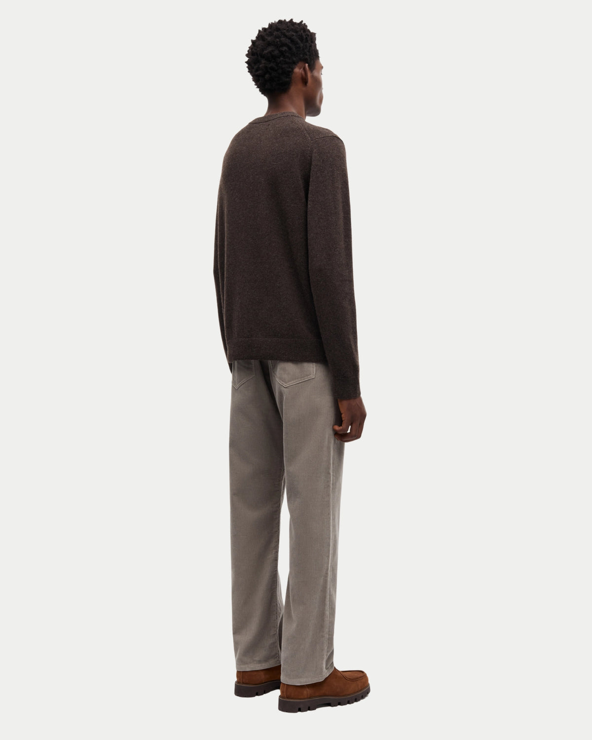 Samsøe Samsøe Isak Knit Sweater Turkish Coffee — 100% merino wol | Stuen Store Tilburg