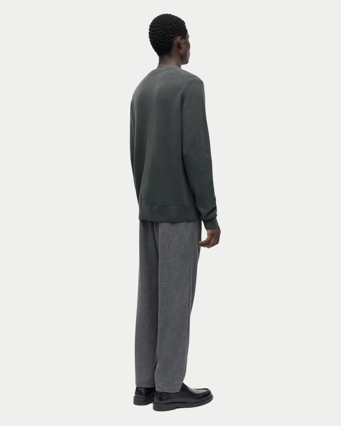 Samsøe Samsøe Sabertil Trousers Dark Grey Melange — Netjes, comfortabel en veelzijdig | Stuen Store Tilburg