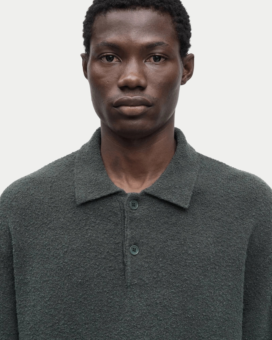 Samsøe Samsøe Sanino Polo Dark Evergreen — Relaxte pasvorm, gebreid | Stuen Store Tilburg