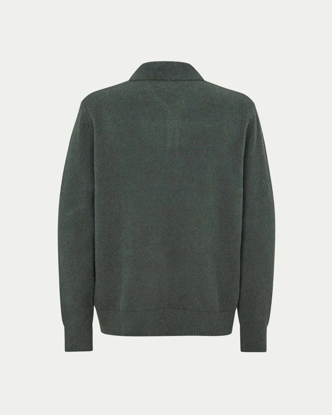 Samsøe Samsøe Sanino Polo Dark Evergreen — Relaxte pasvorm, gebreid | Stuen Store Tilburg