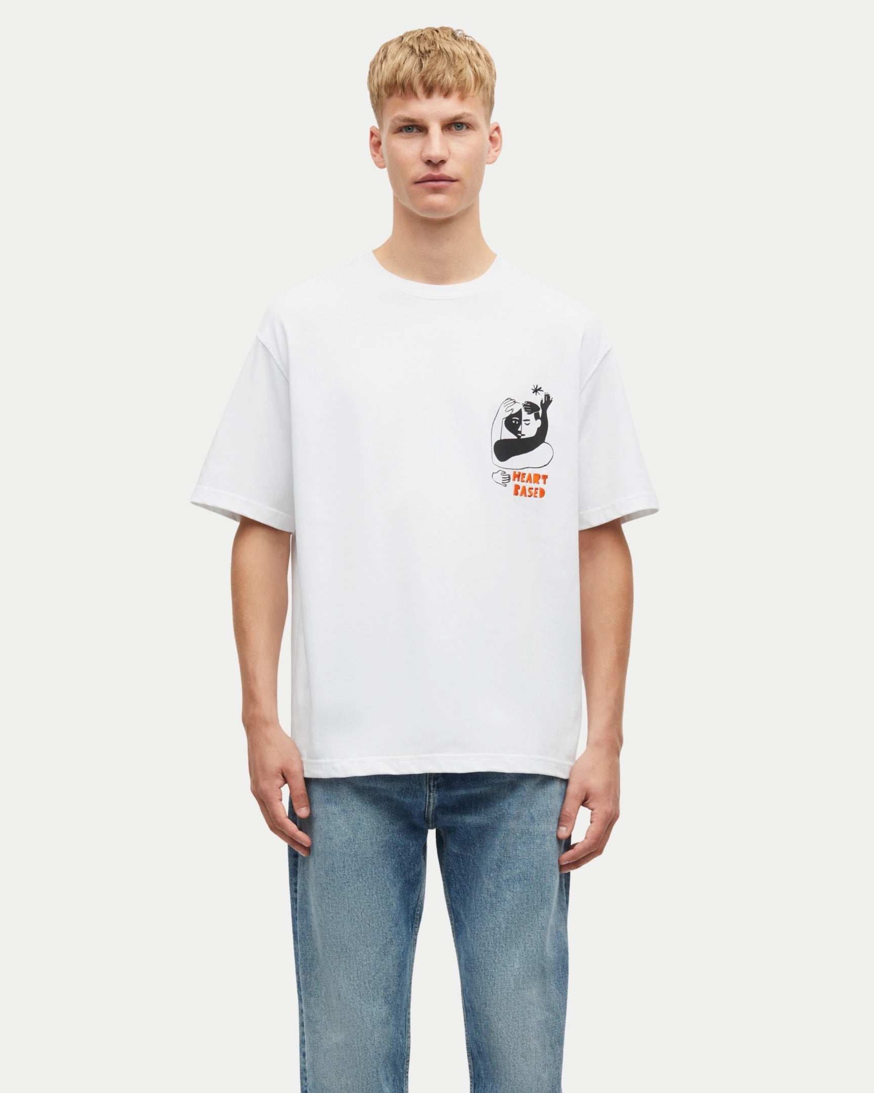 Saheart T-shirt White Heart