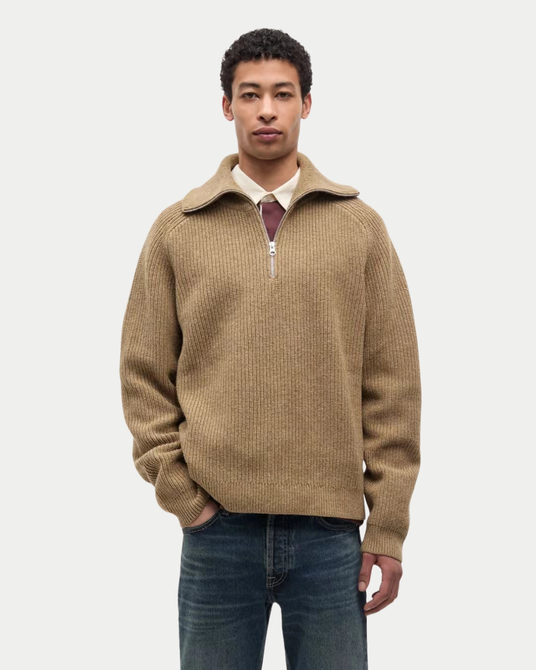 Sarick Turtleneck Sweater Lead Gray