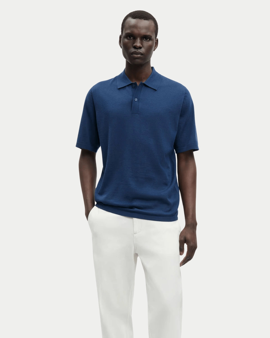 Samsøe Samsøe Sarowan Knit Polo Insignia Blue - Stuen Store Tilburg | De beste herenkleding en -accessoires