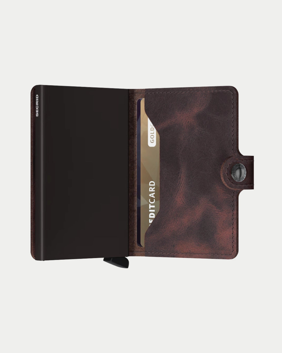 Secrid Miniwallet Vintage Chocolate, Bruine portemonnee van leer | Stuen Store Tilburg