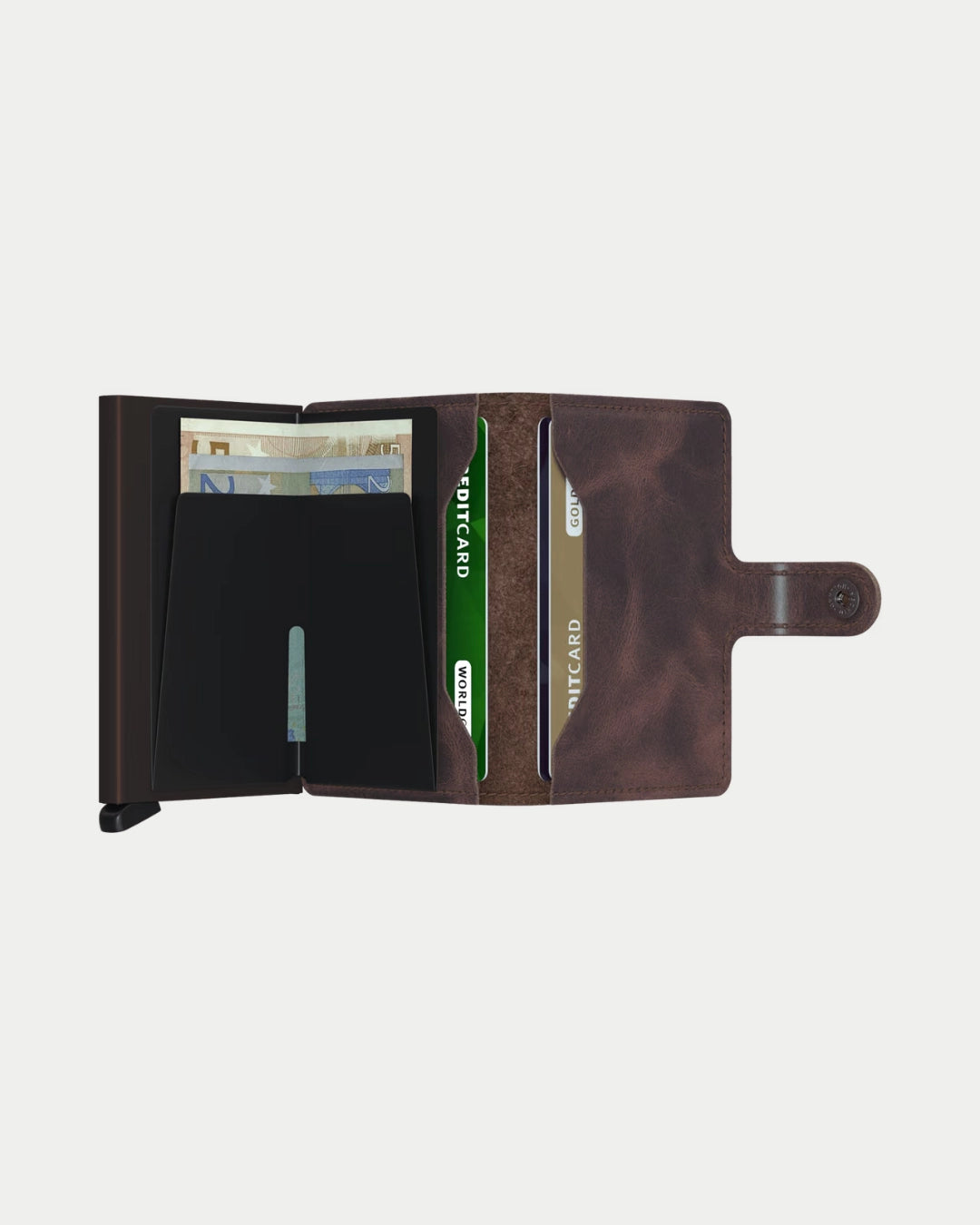 Secrid Miniwallet Vintage Chocolate, Bruine portemonnee van leer | Stuen Store Tilburg