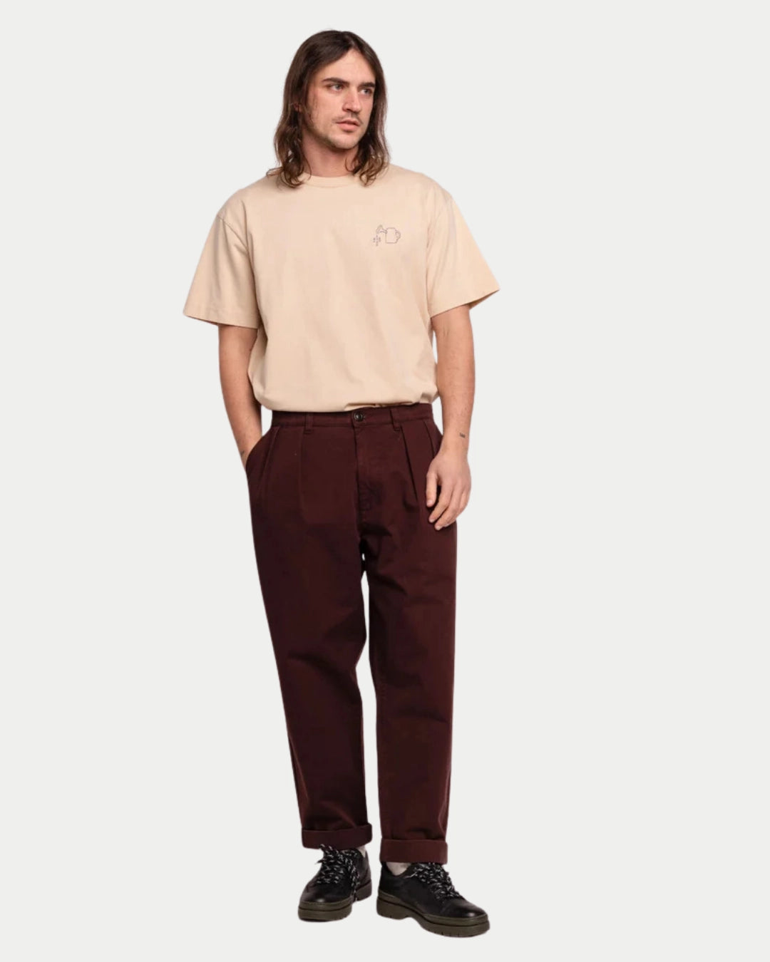 Olow Sembo Trousers Chocolat, Bruine broeken | Stuen Store Tilburg