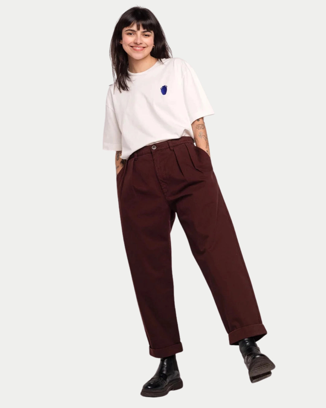 Olow Sembo Trousers Chocolat, Bruine broeken | Stuen Store Tilburg