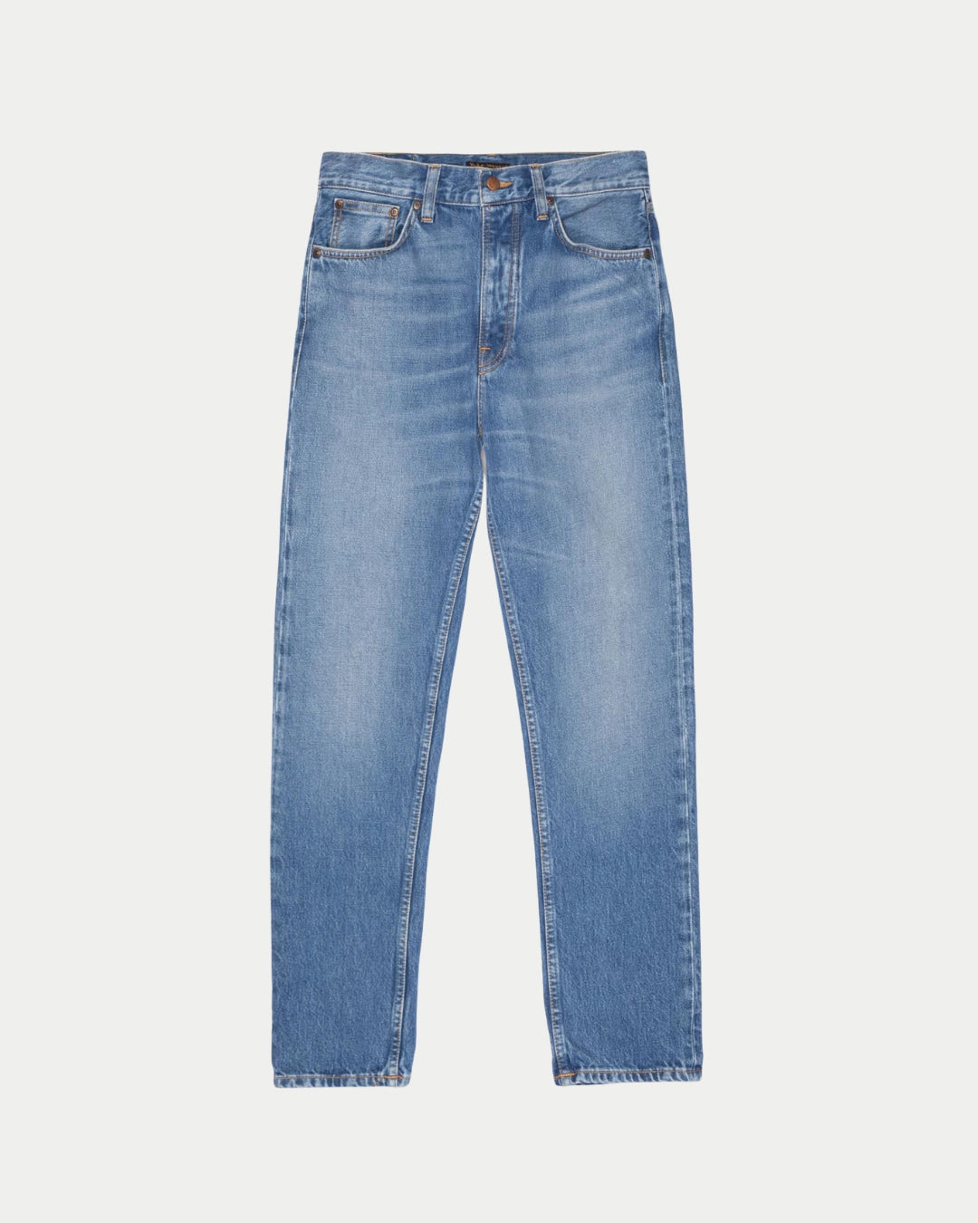Nudie Jeans Steady Eddie II Blue Haze, Slim fit blauwe spijkerbroek van 100% biologisch katoen | Stuen Store Tilburg