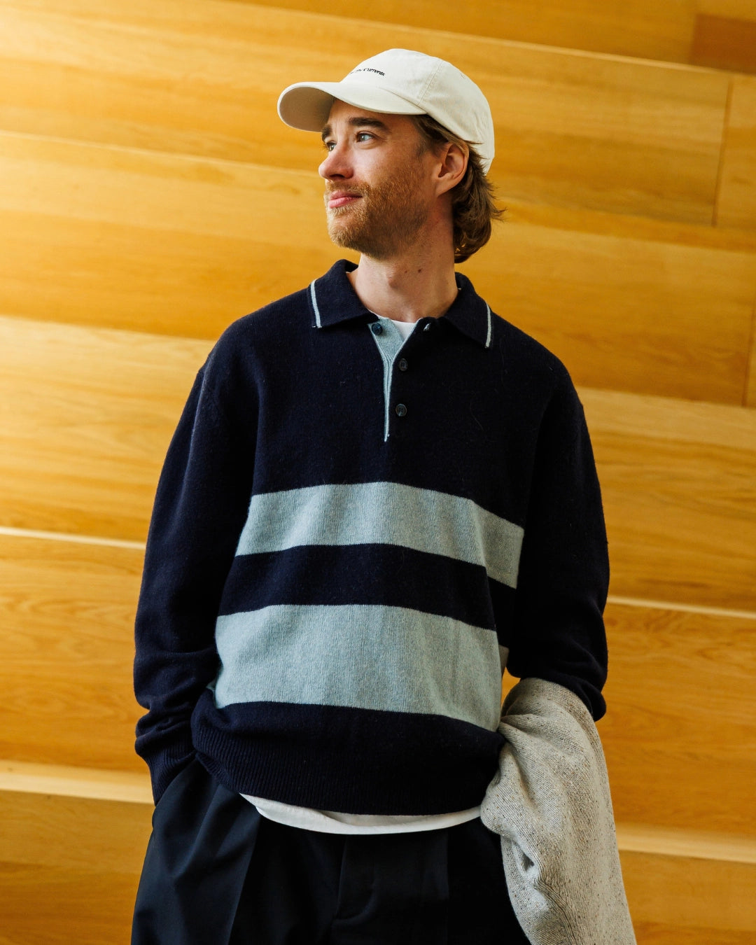 Castart Your House Striped Polo Navy, Blauwe polo | Stuen Store Tilburg