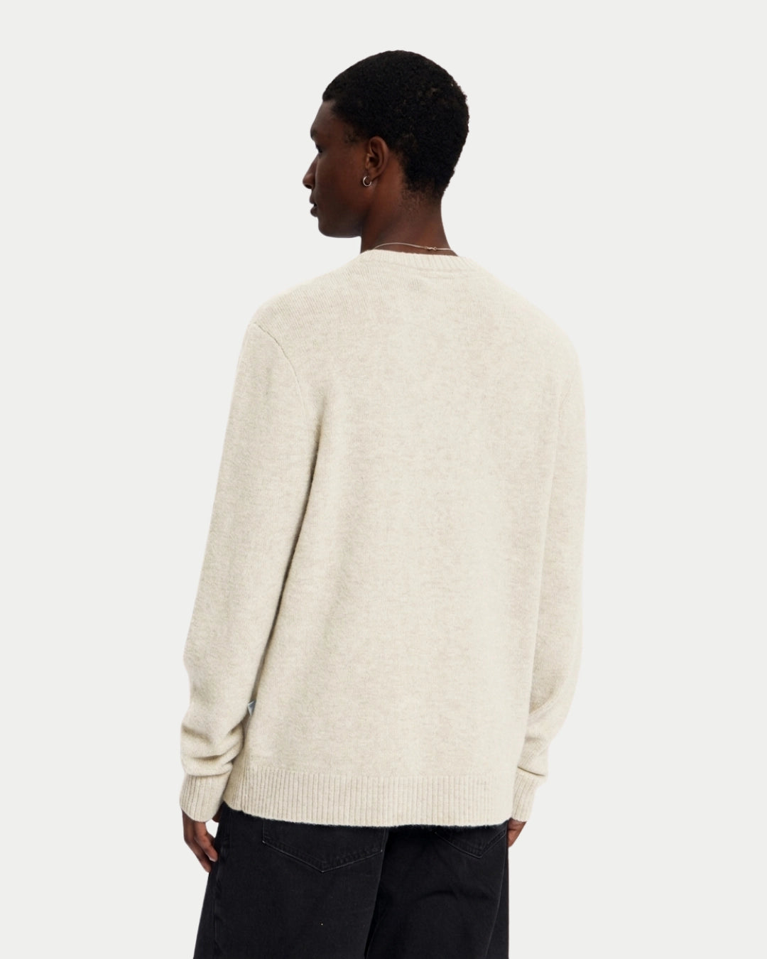 Law Of The Sea Syrinx Knitted Crewneck Coconut Milk, Beige sweater | Stuen Store Tilburg