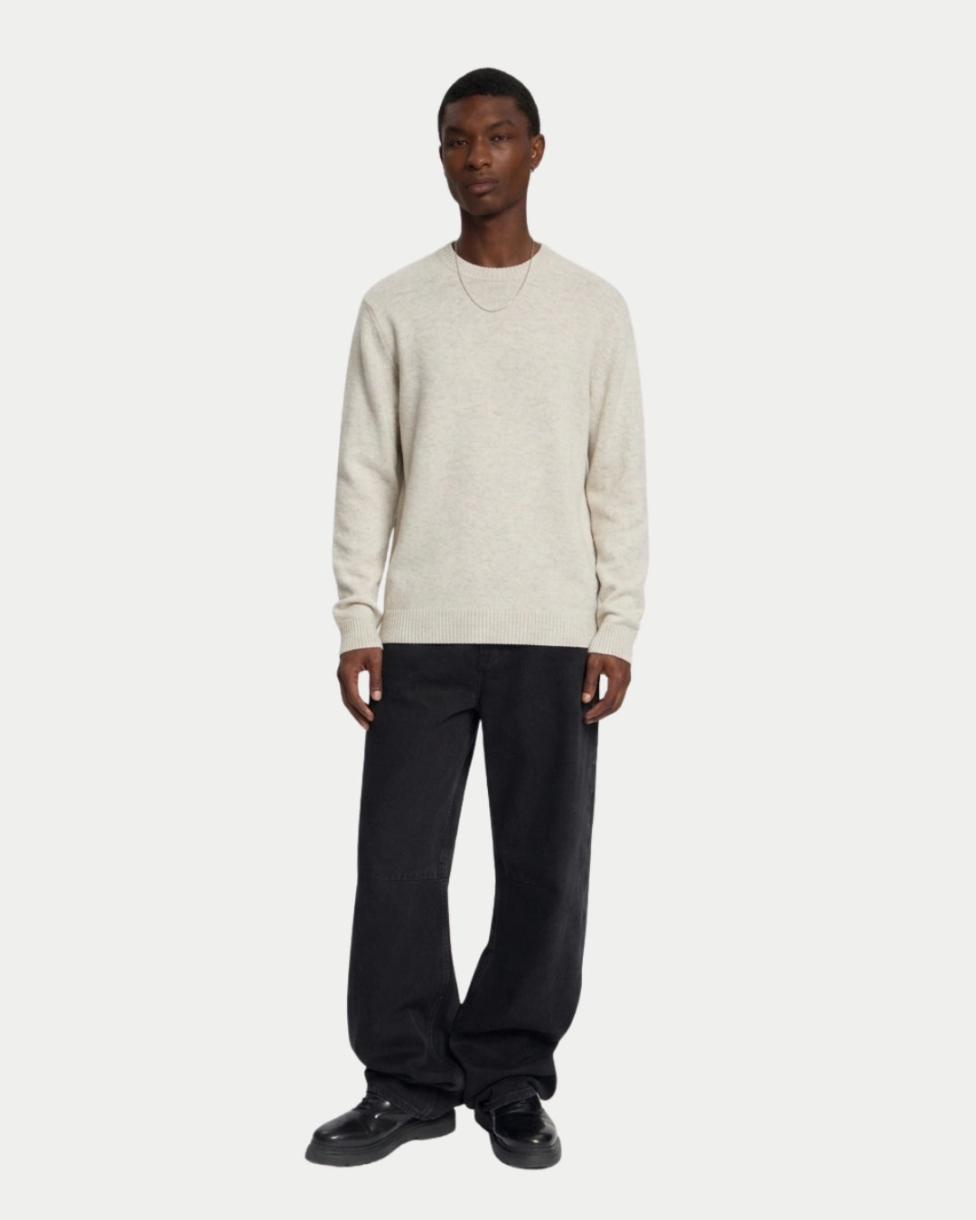 Law Of The Sea Syrinx Knitted Crewneck Coconut Milk, Beige sweater | Stuen Store Tilburg