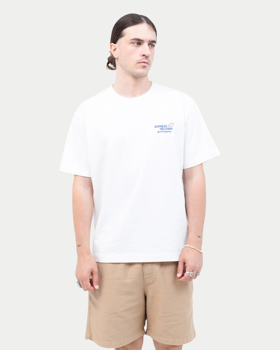 Olow T-shirt Cruiser Ecru — Loose fit, katoen T-shirts | Stuen Store Tilburg