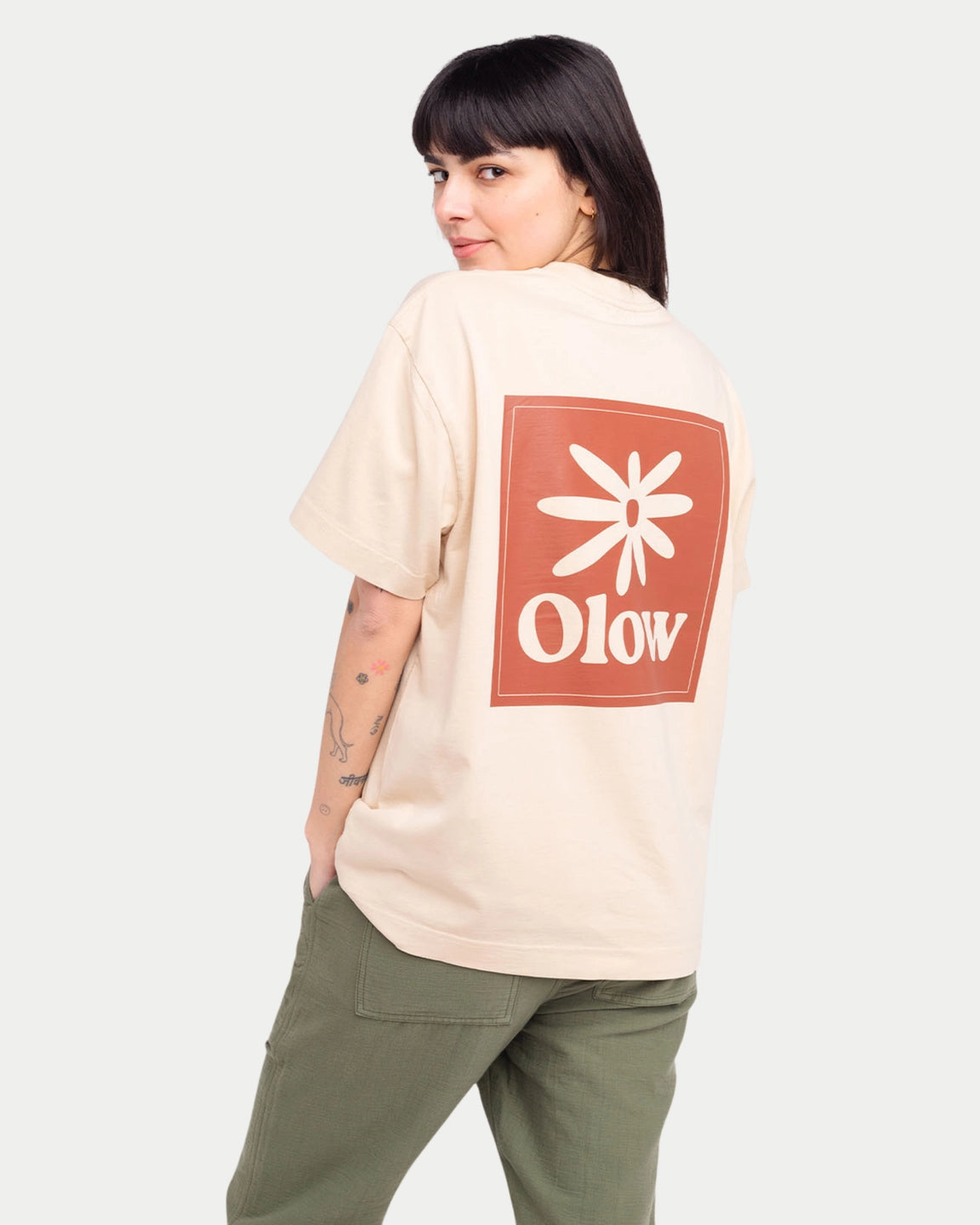 Olow T-shirt Flower Creme - Stuen Store Tilburg | De beste herenkleding en -accessoires