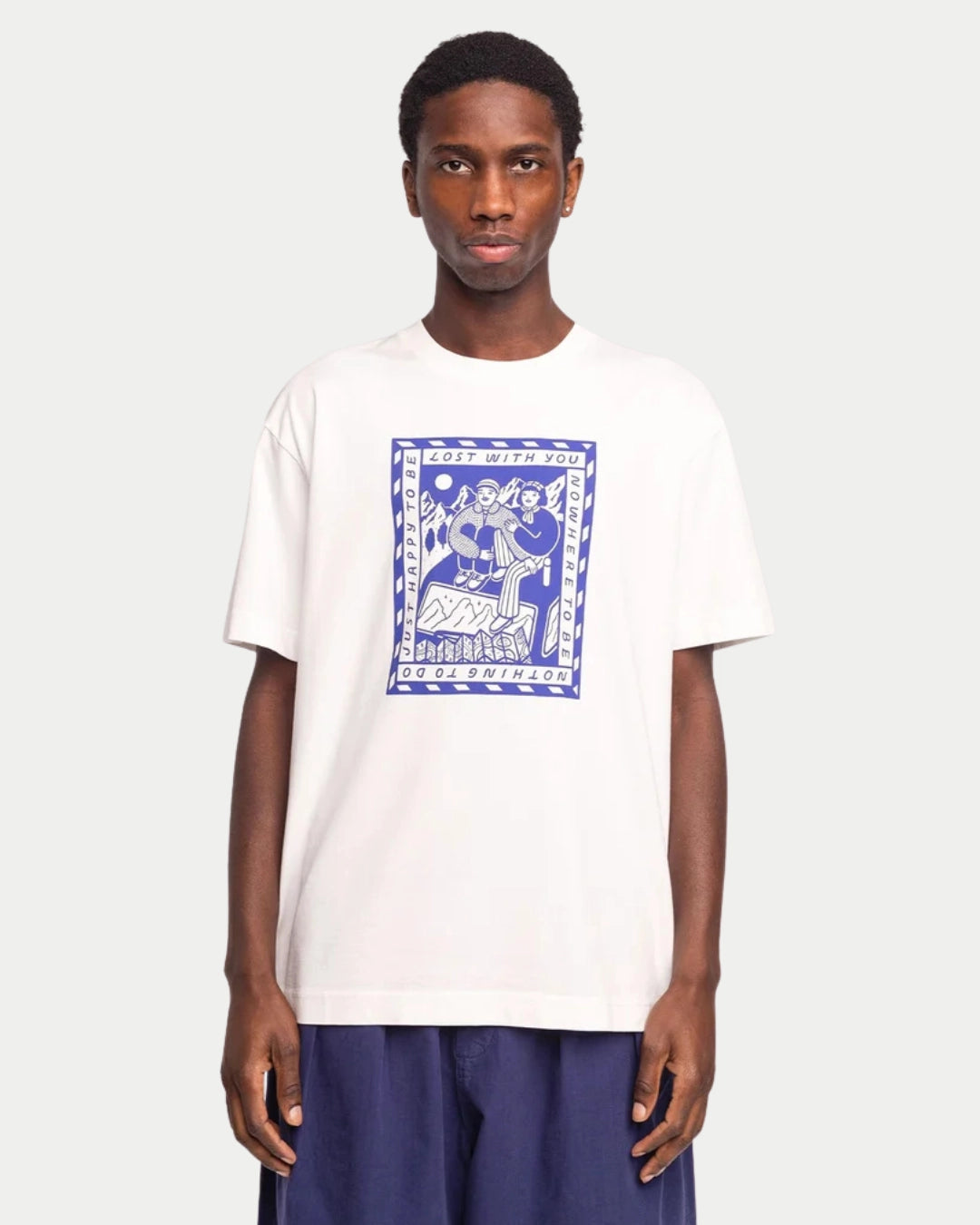 Olow T-shirt Lost With You Ecru, Wit t-shirt | Stuen Store Tilburg