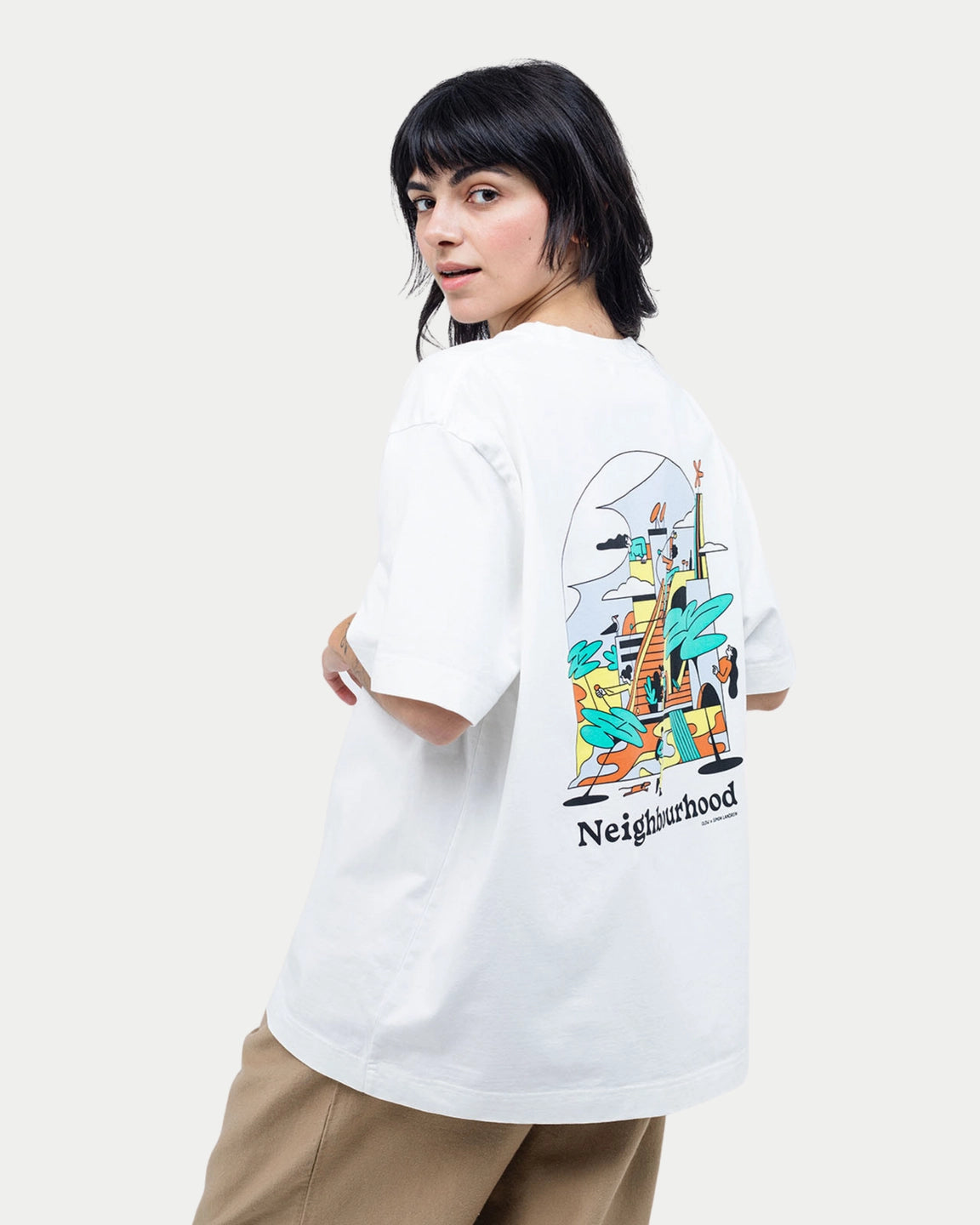 Olow T-shirt Neighbourhood Ecru - Stuen Store Tilburg | De beste herenkleding en -accessoires