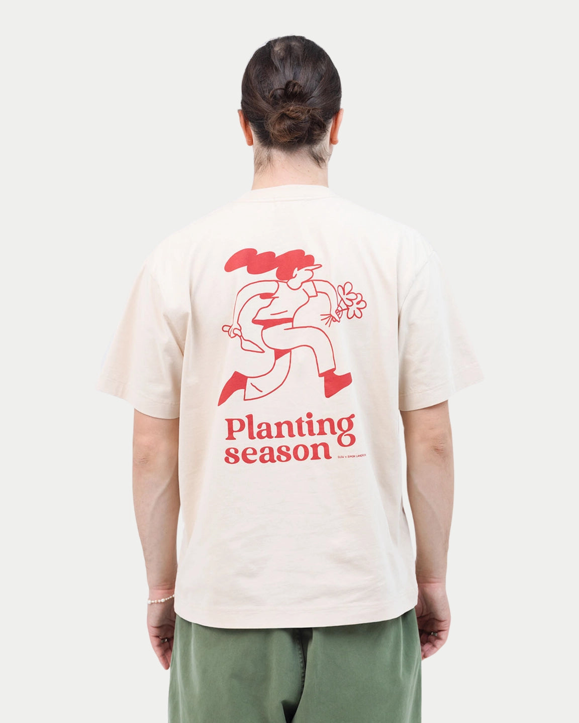 Olow T-shirt Planting Creme — Loose fit, katoen T-shirts | Stuen Store Tilburg