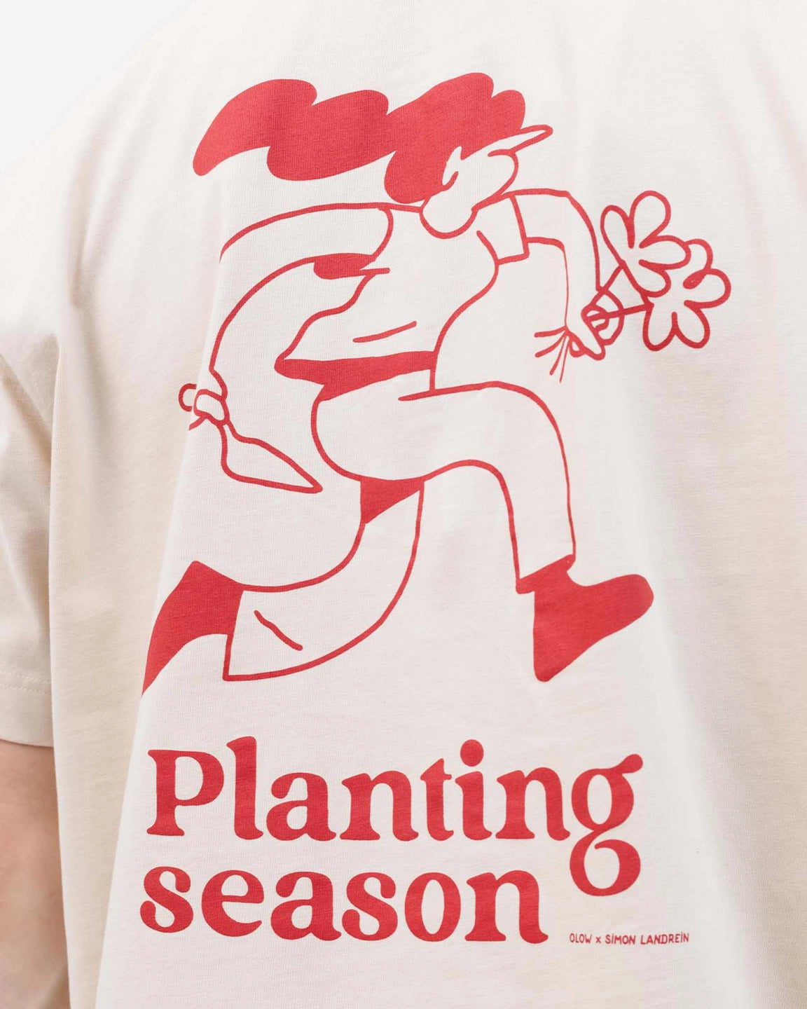 Olow T-shirt Planting Creme — Loose fit, katoen T-shirts | Stuen Store Tilburg