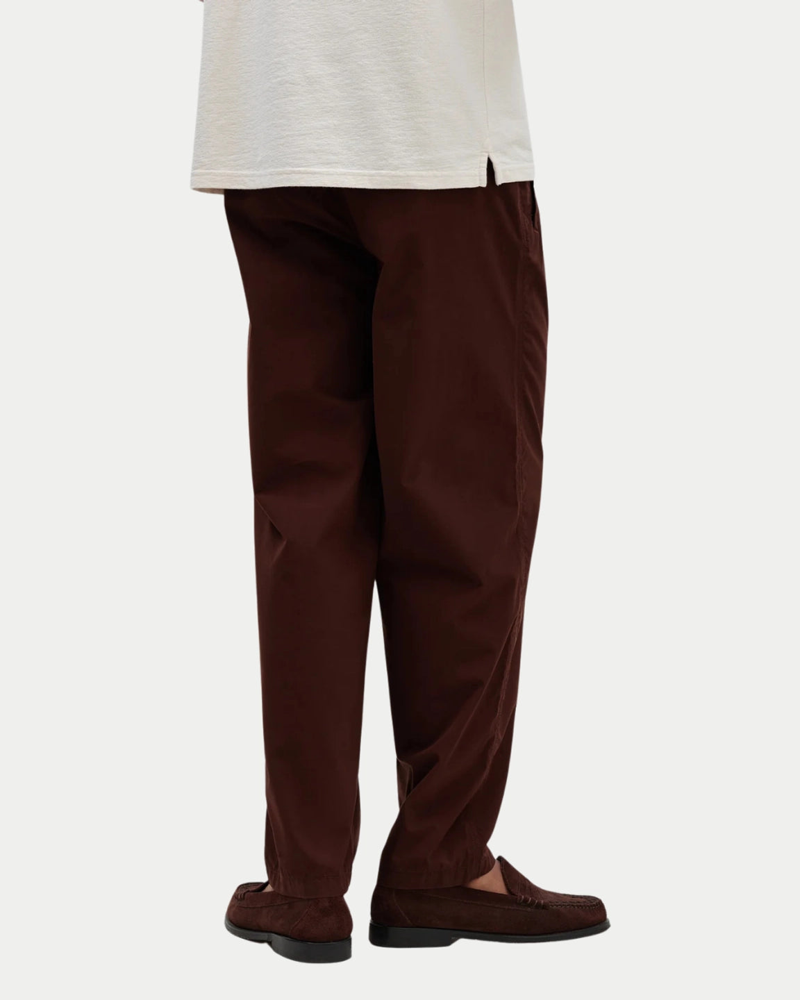 Wax London Tyne Trouser Cotton Poplin Dark Brown - Stuen Store Tilburg | De beste herenkleding en -accessoires in Tilburg