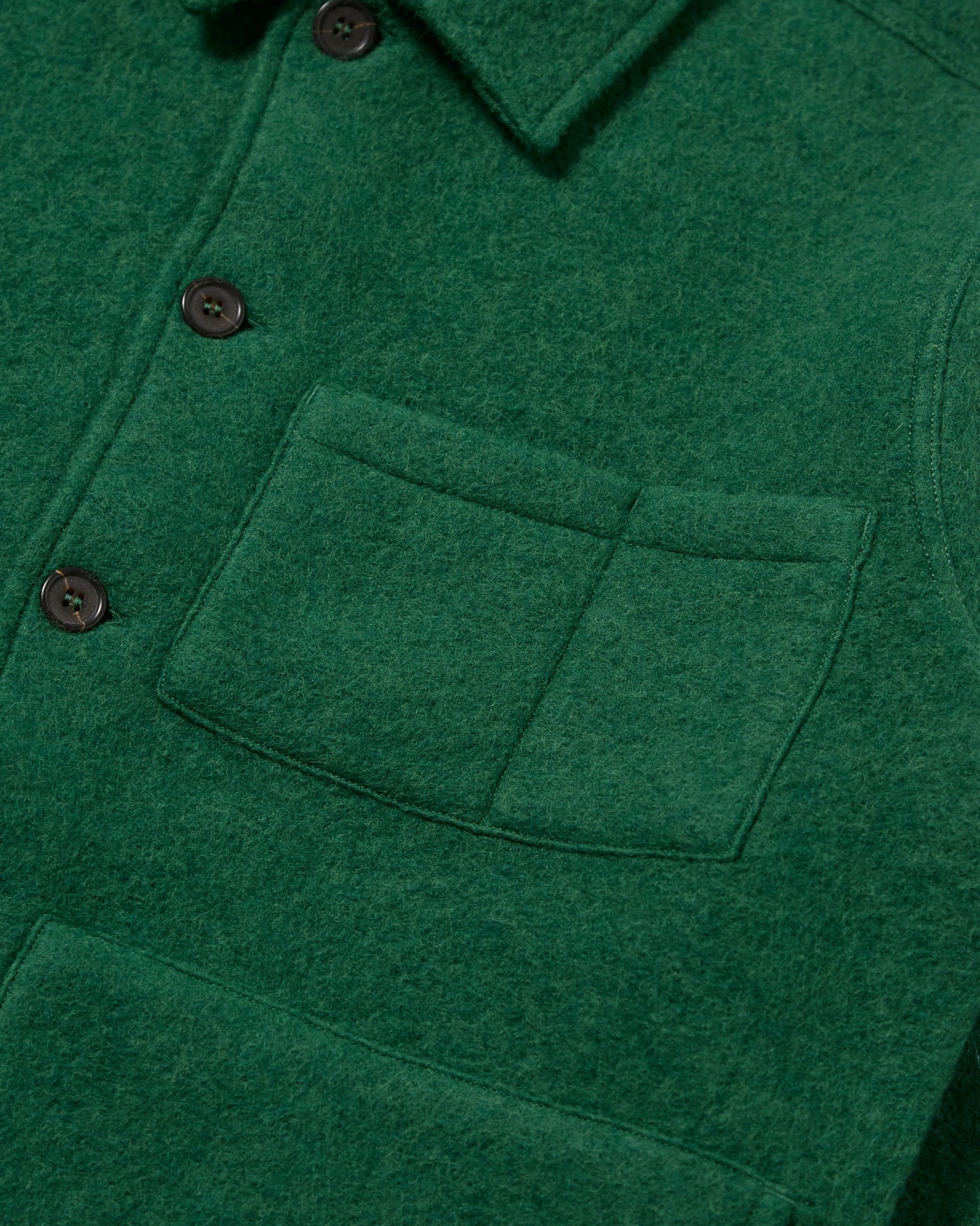 Wool Fleece Uniform Jacket Green