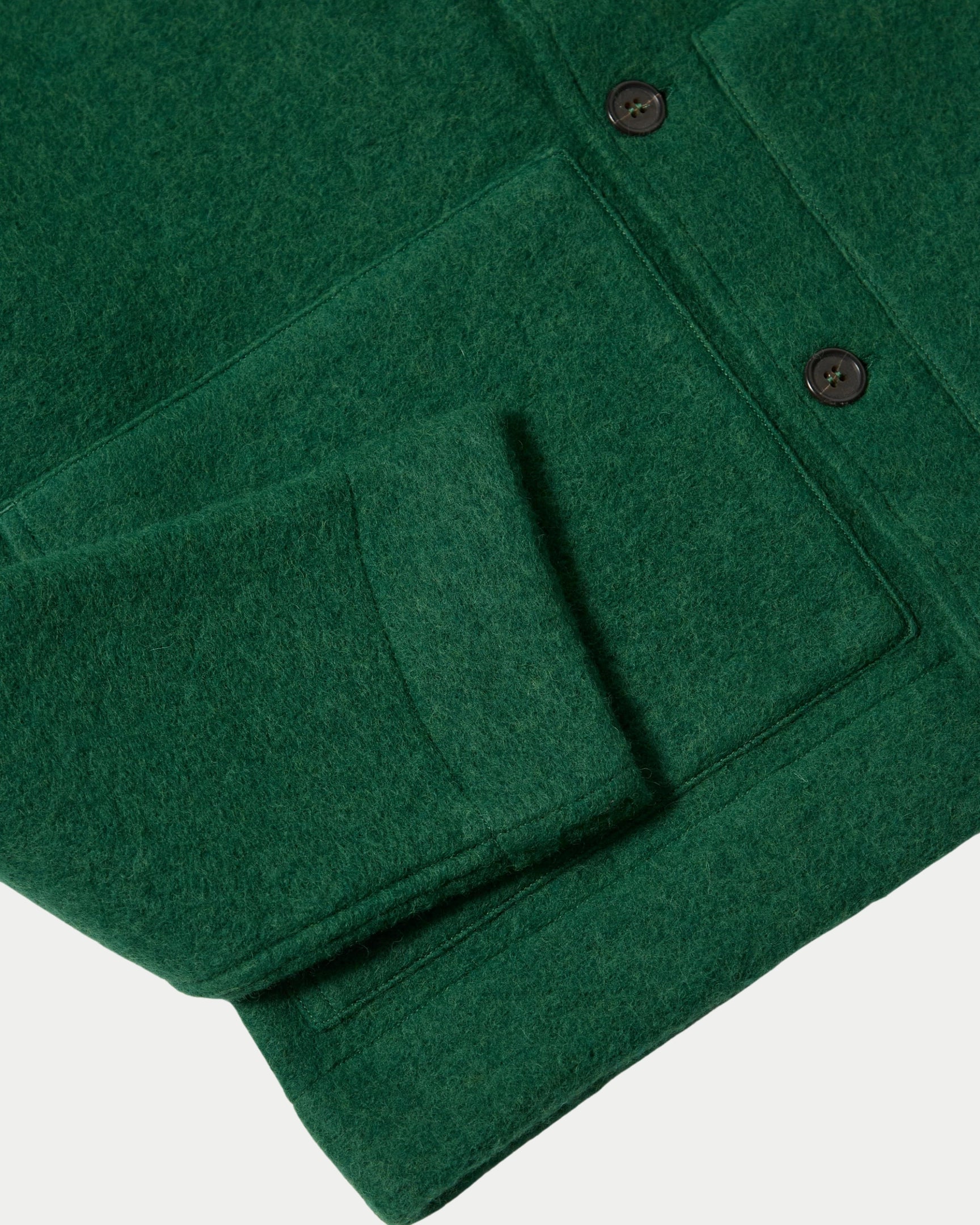 Wool Fleece Uniform Jacket Green