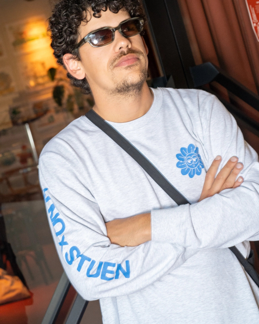 Stuen V.NO x Stuen Longsleeve Grey/Blue, Grijze longsleeve | Stuen Store Tilburg