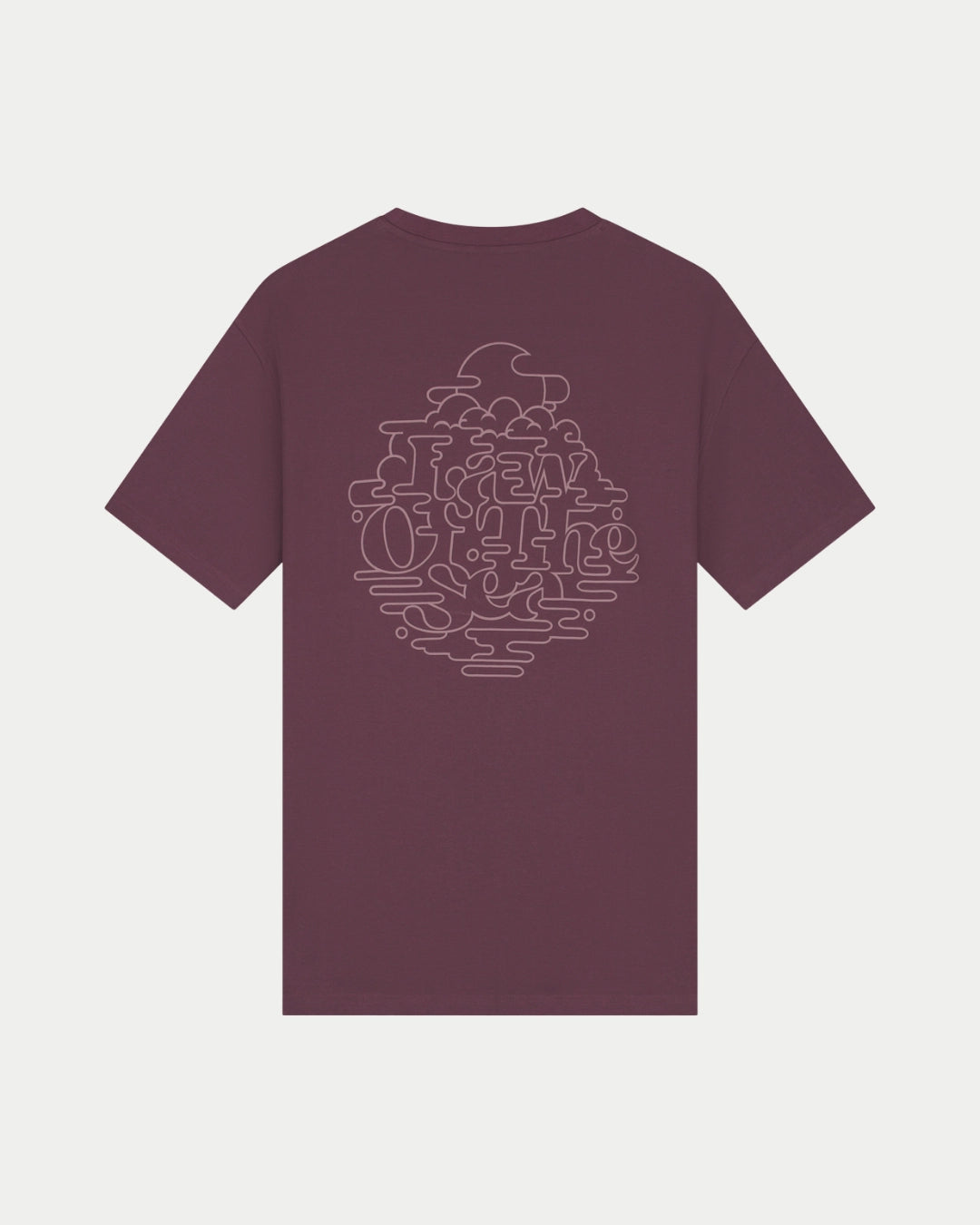 Law Of The Sea Vapour Artwork T-shirt Huckleberry, Paars t-shirt | Stuen Store Tilburg