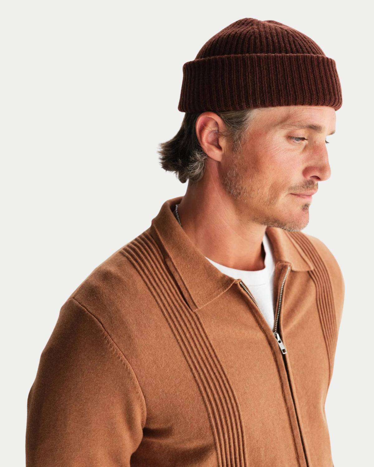 Wax London Brook Beanie Brown — Gebreid | Stuen Store Tilburg
