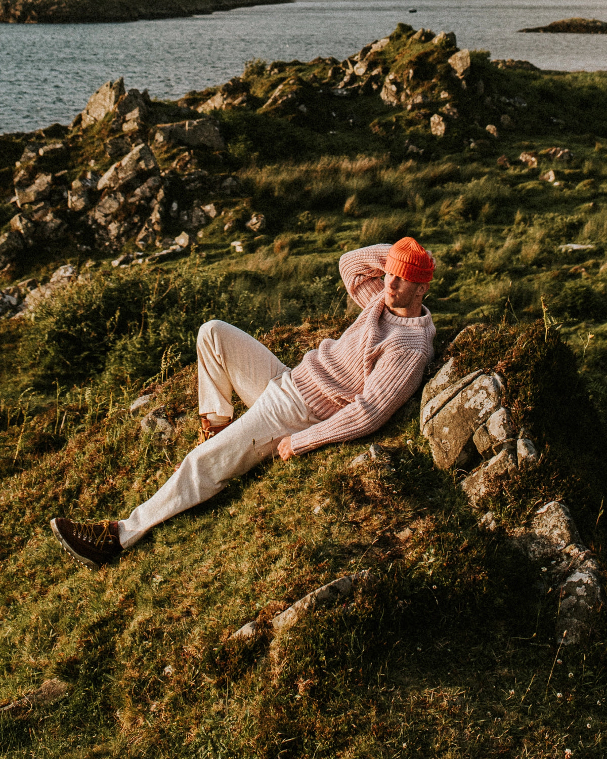 Wax London Brook Beanie Orange — Gebreid | Stuen Store Tilburg